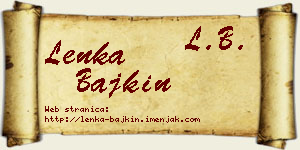 Lenka Bajkin vizit kartica